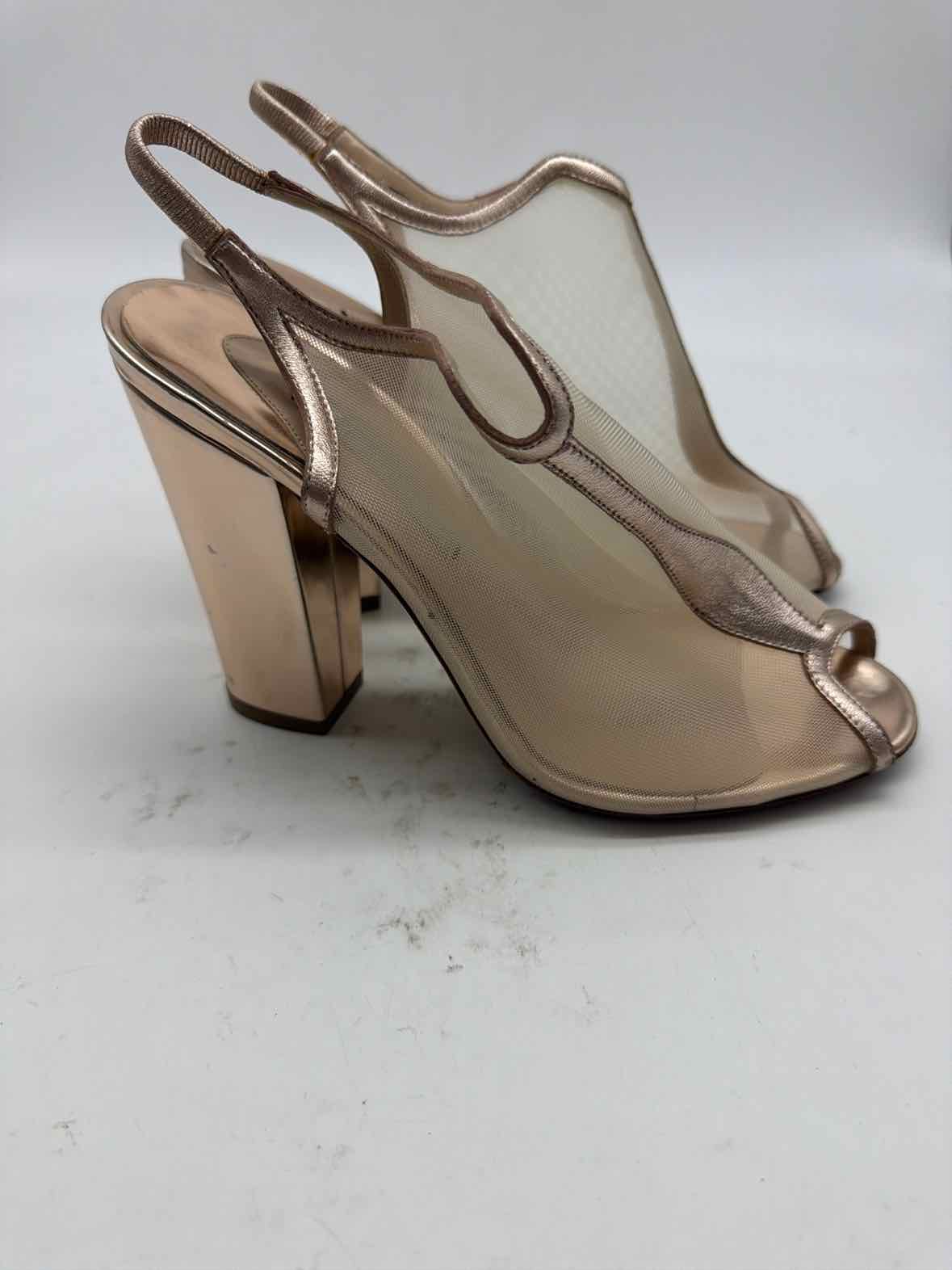 Pre-Owned Nicholas Kirkwood Gold Size 37 Caged Heels | True Fashionistas.