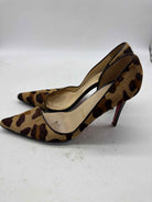 Pre-Owned Christian Louboutin Brown Size 6.5 Leopard D'orsay Heels | True Fashionistas.