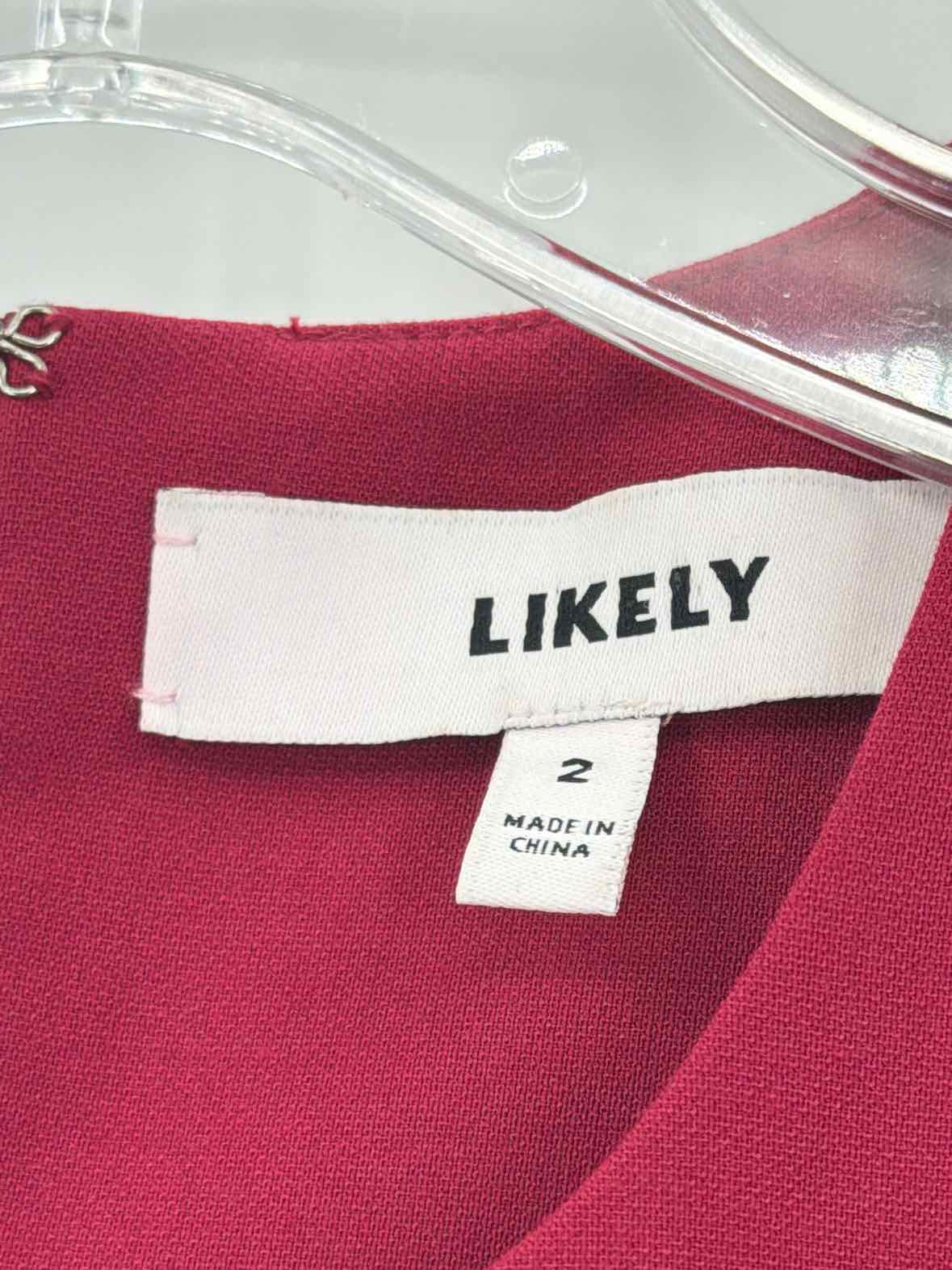 Pre-Owned Likely Red Size 2 Short Sleeveless Dress | True Fashionistas.