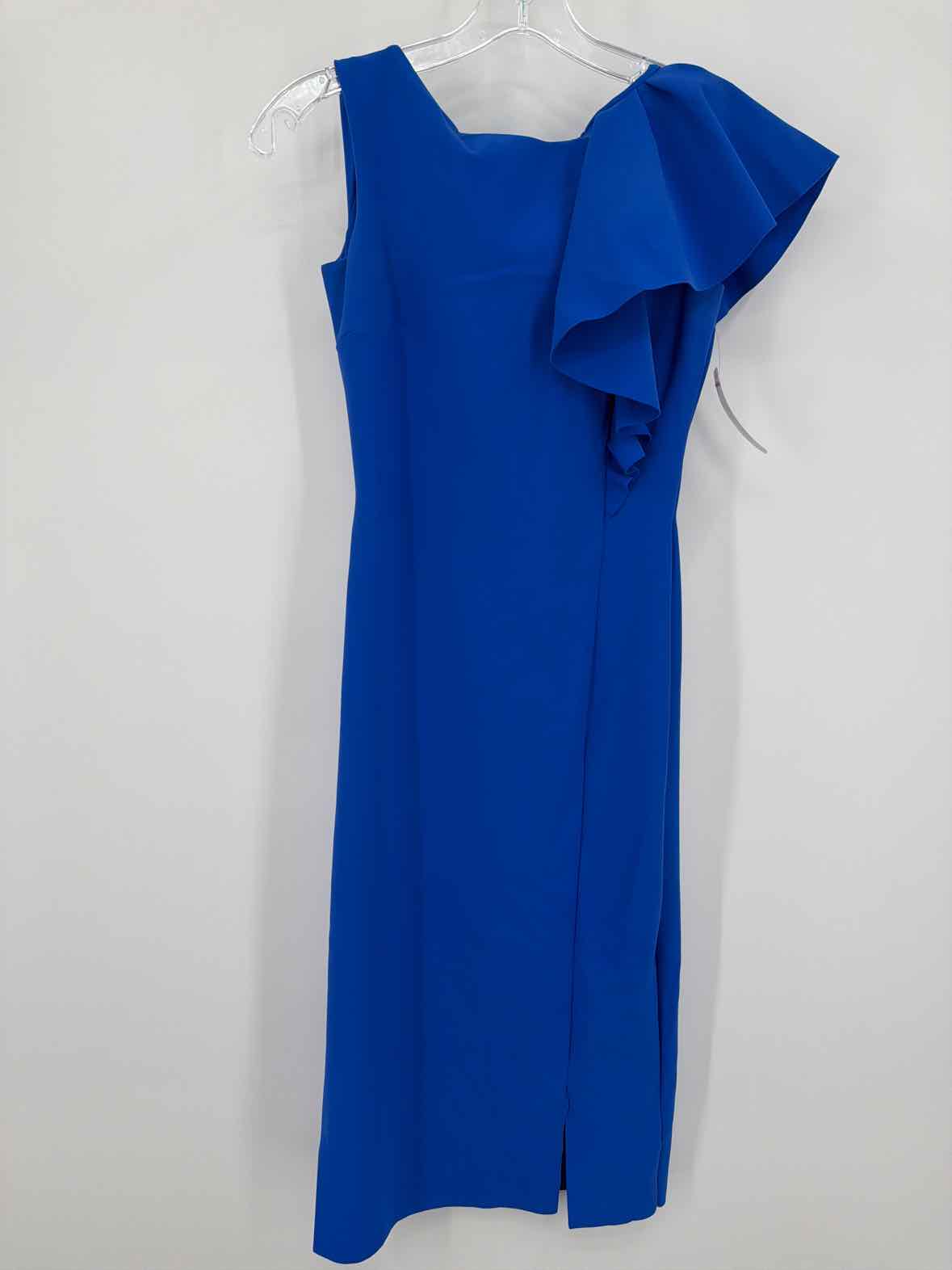 Pre-Owned Chiara Boni Blue Size 42/8 Cocktail Midi Sleeveless Dress | True Fashionistas.