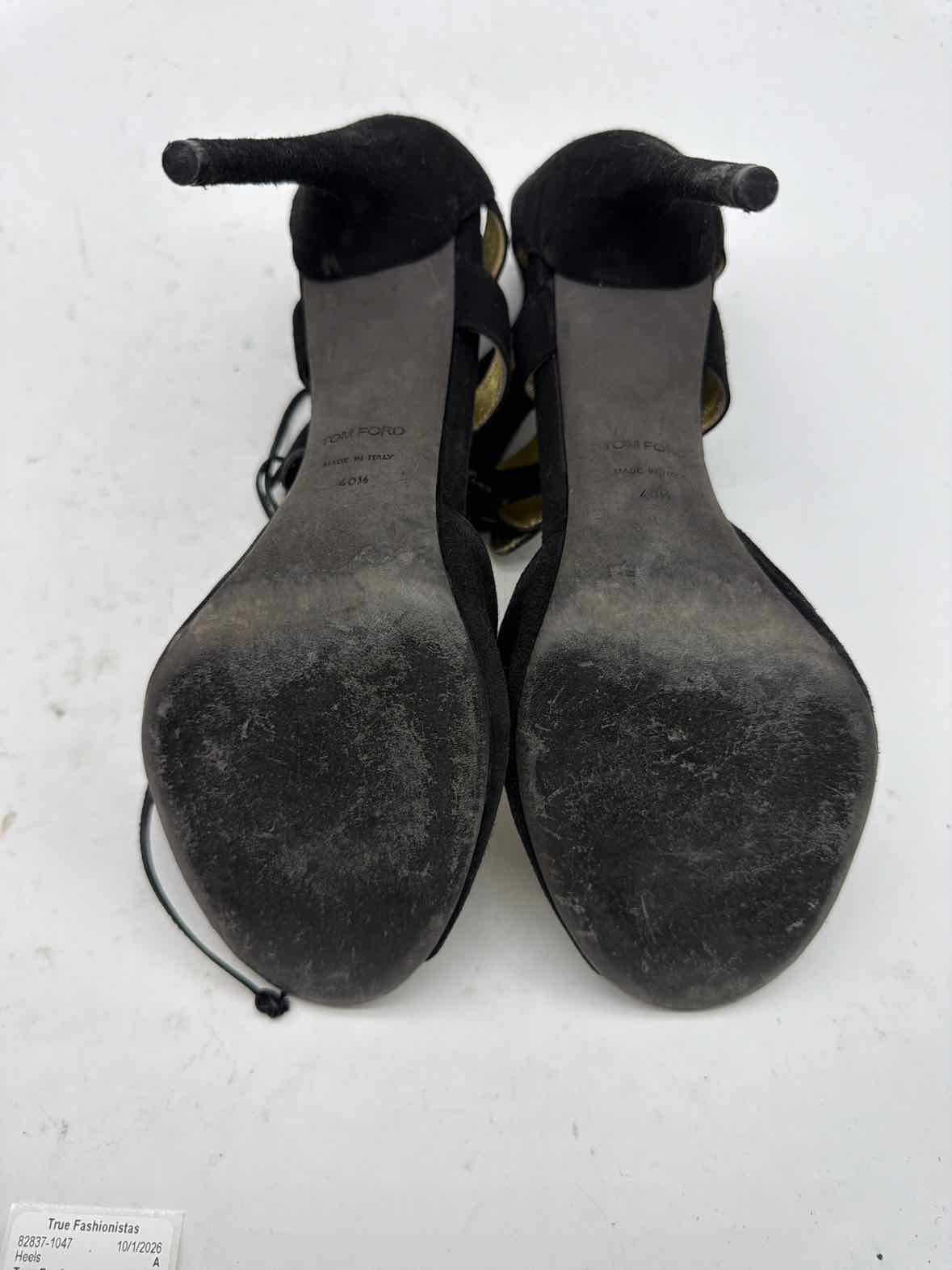 Pre-Owned Tom Ford Black Size 10.5 Strappy Heels | True Fashionistas.