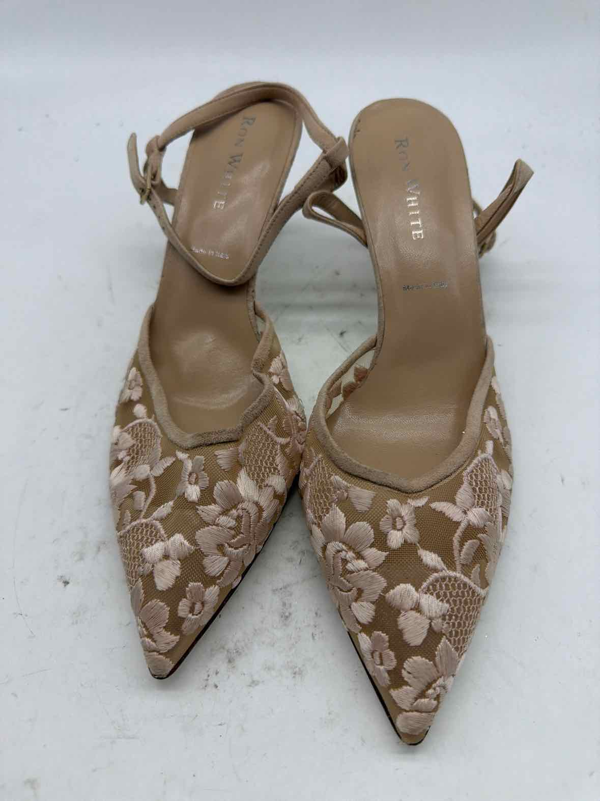 Pre-Owned Ron White Tan Size 11 Slingback Heels | True Fashionistas.
