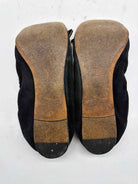 Pre-Owned Louis Vuitton Black Size 7 Slip On Flats | True Fashionistas.
