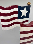 Red 4th of July Wooden Flags Set of 2 | True Fashionistas.