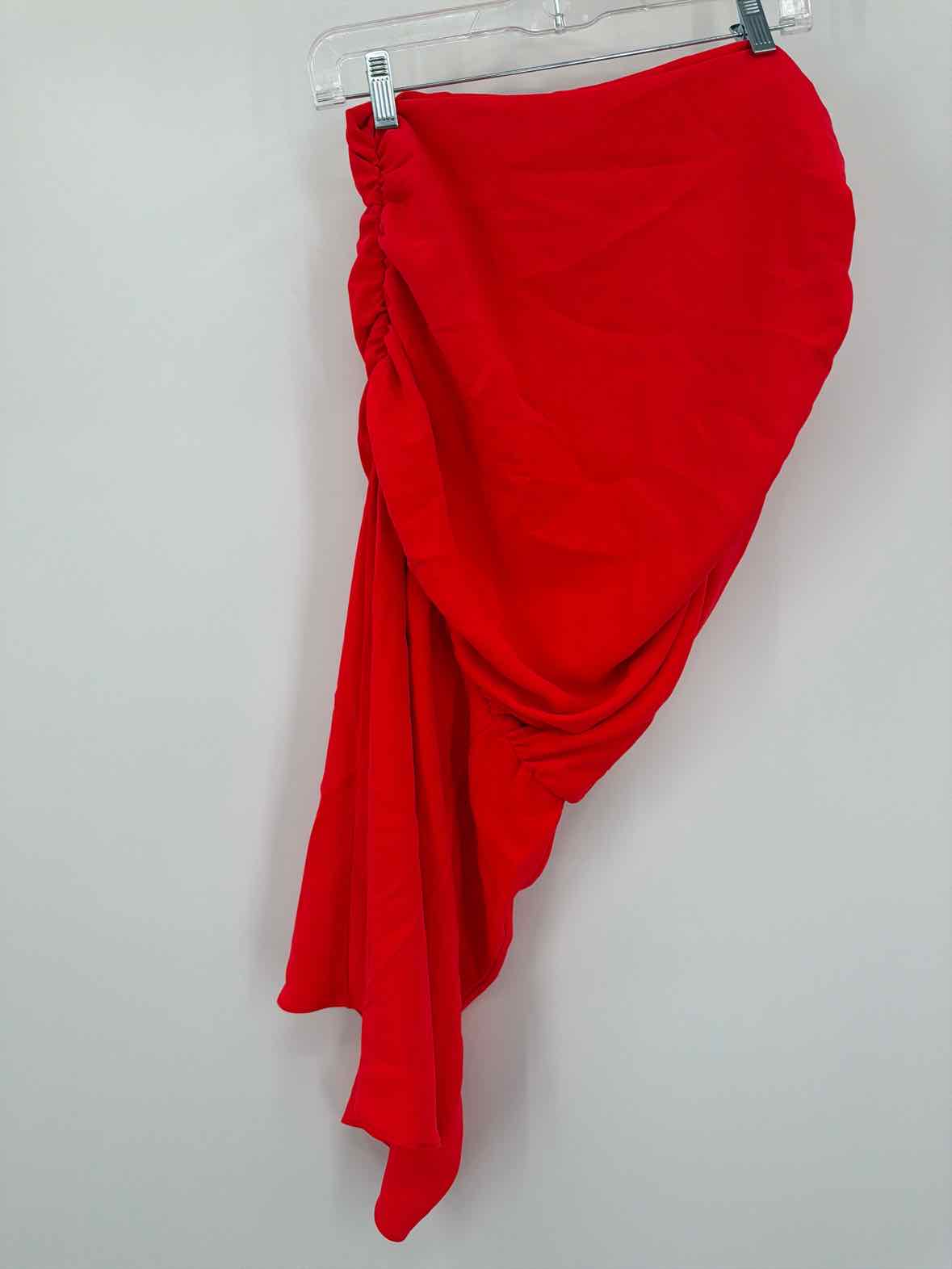 Pre-Owned Amanda Uprichard Red Size Small One Shoulder Short Sleeveless Dress | True Fashionistas.