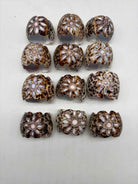 Set of 6 Tiger Cowrie Shell Napkin Rings | True Fashionistas.