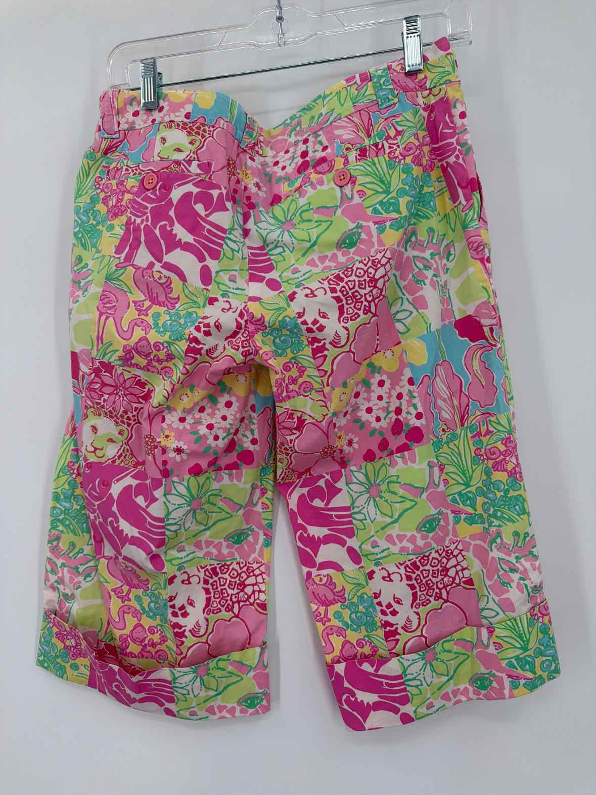 Pre-Owned Lilly Pulitzer Yellow Size 4 Vintage Printed Pants | True Fashionistas.