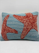 Orange & Blue Starfish Pillow | True Fashionistas.