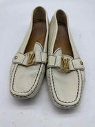 Pre-Owned Louis Vuitton Ivory Size 8.5 drivers Flats | True Fashionistas.