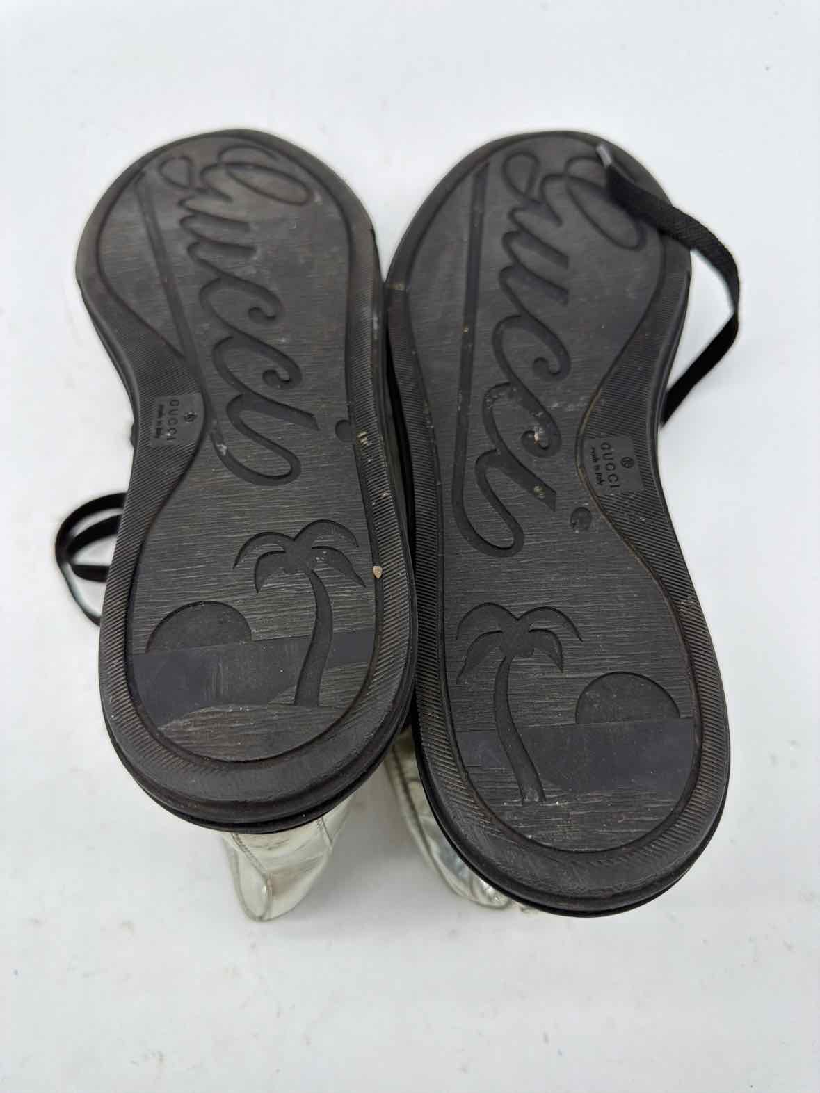 Pre-Owned Gucci Silver Size 9 High Top Athletic Shoes | True Fashionistas.