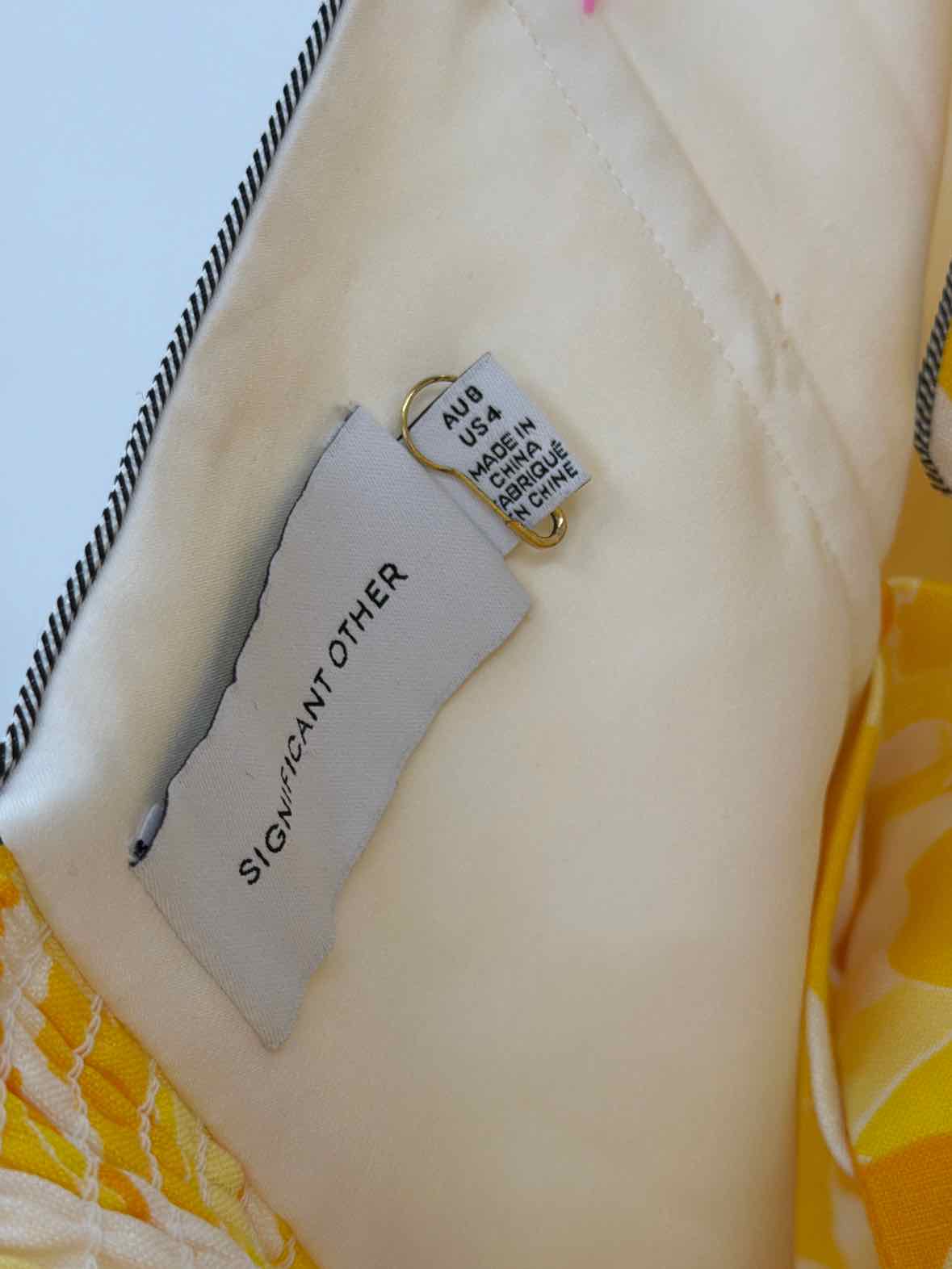 Pre-Owned Significant Other Yellow Size 4 Sleeveless Jumpsuit | True Fashionistas.