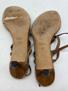 Pre-Owned Gucci Tan Size 37 Strappy Heels | True Fashionistas.