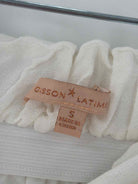 Pre-Owned Gibson & Latimer White Size Small Off Shoulder Blouse | True Fashionistas.