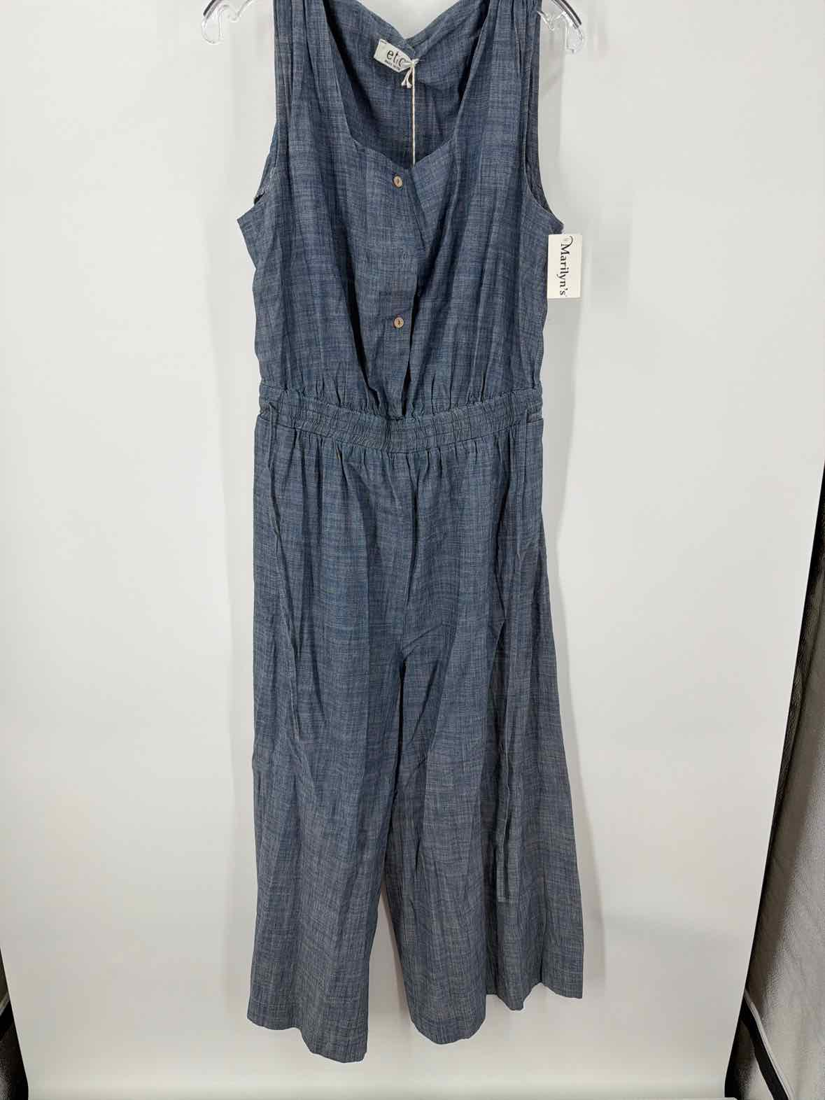 Pre-Owned etici Blue Size 46 Sleeveless Jumpsuit | True Fashionistas.