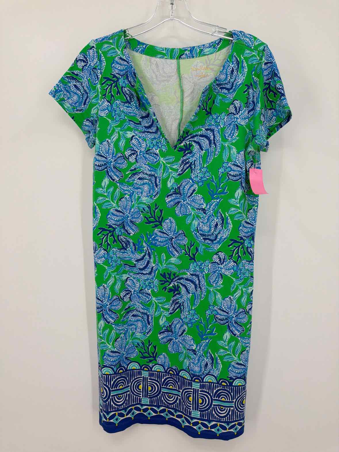 Pre-Owned Lilly Pulitzer Green Size Medium Short Short Sleeve Dress | True Fashionistas.