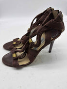 Pre-Owned Jimmy Choo Brown Size 9 Strappy Heels | True Fashionistas.