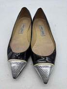 Pre-Owned Jimmy Choo Black Size 8.5 Slip On Flats | True Fashionistas.