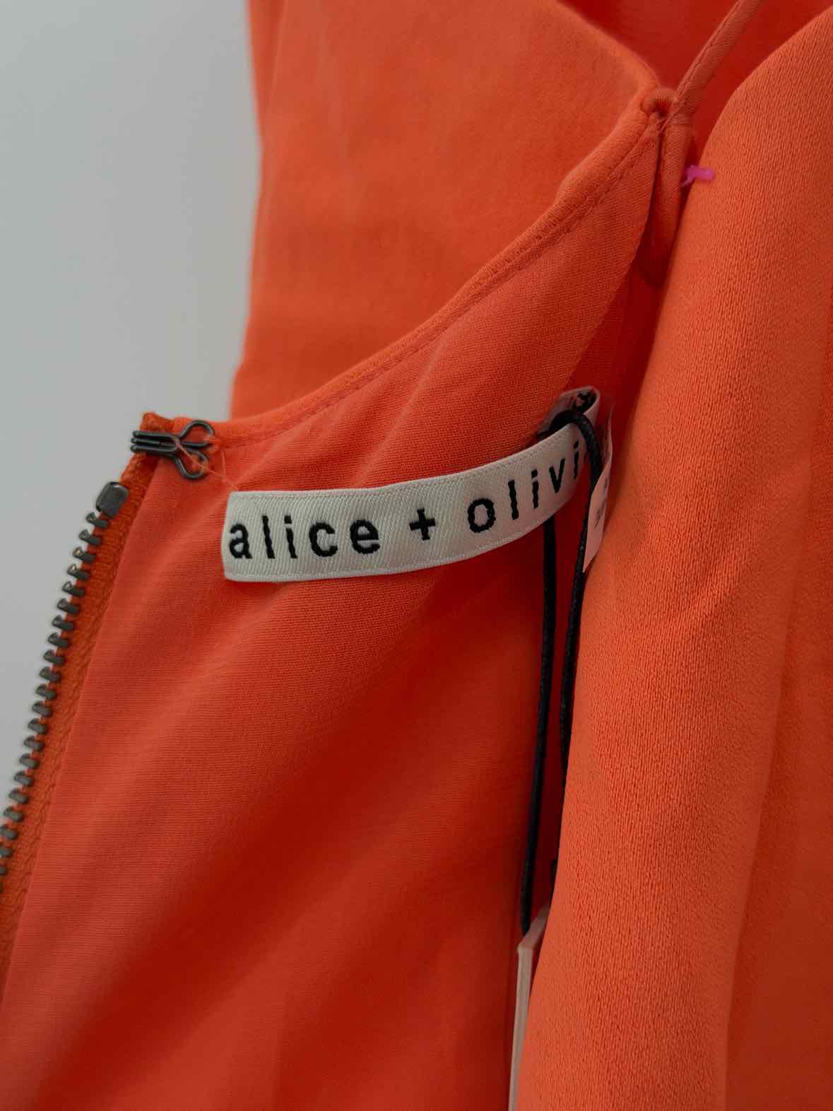 Pre-Owned Alice + Olivia Orange Size 6 Short Sleeveless Dress | True Fashionistas.