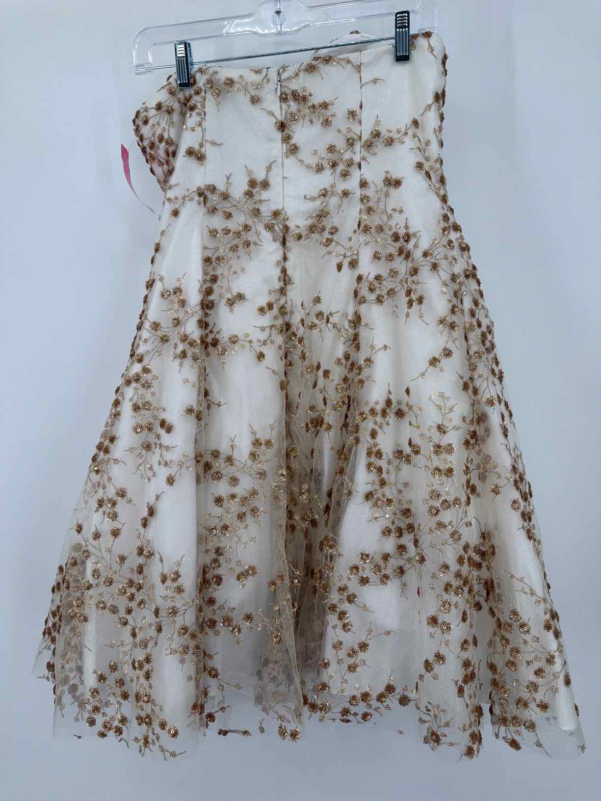 Pre-Owned Terani Couture White Size 8 Cocktail Short Evening Gown | True Fashionistas.