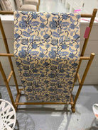 Pottery Barn Blue Floral Cotton Table Runner | True Fashionistas.