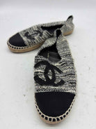 Pre-Owned Chanel Black Size 35 Boucle Espadrille Flats | True Fashionistas.