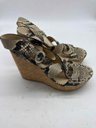 Pre-Owned Jimmy Choo Tan Size 10 Wedge Heels | True Fashionistas.