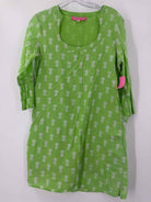 Pre-Owned Preppy Girl Palm Beach Green Size Medium Short Long Sleeve Dress | True Fashionistas.