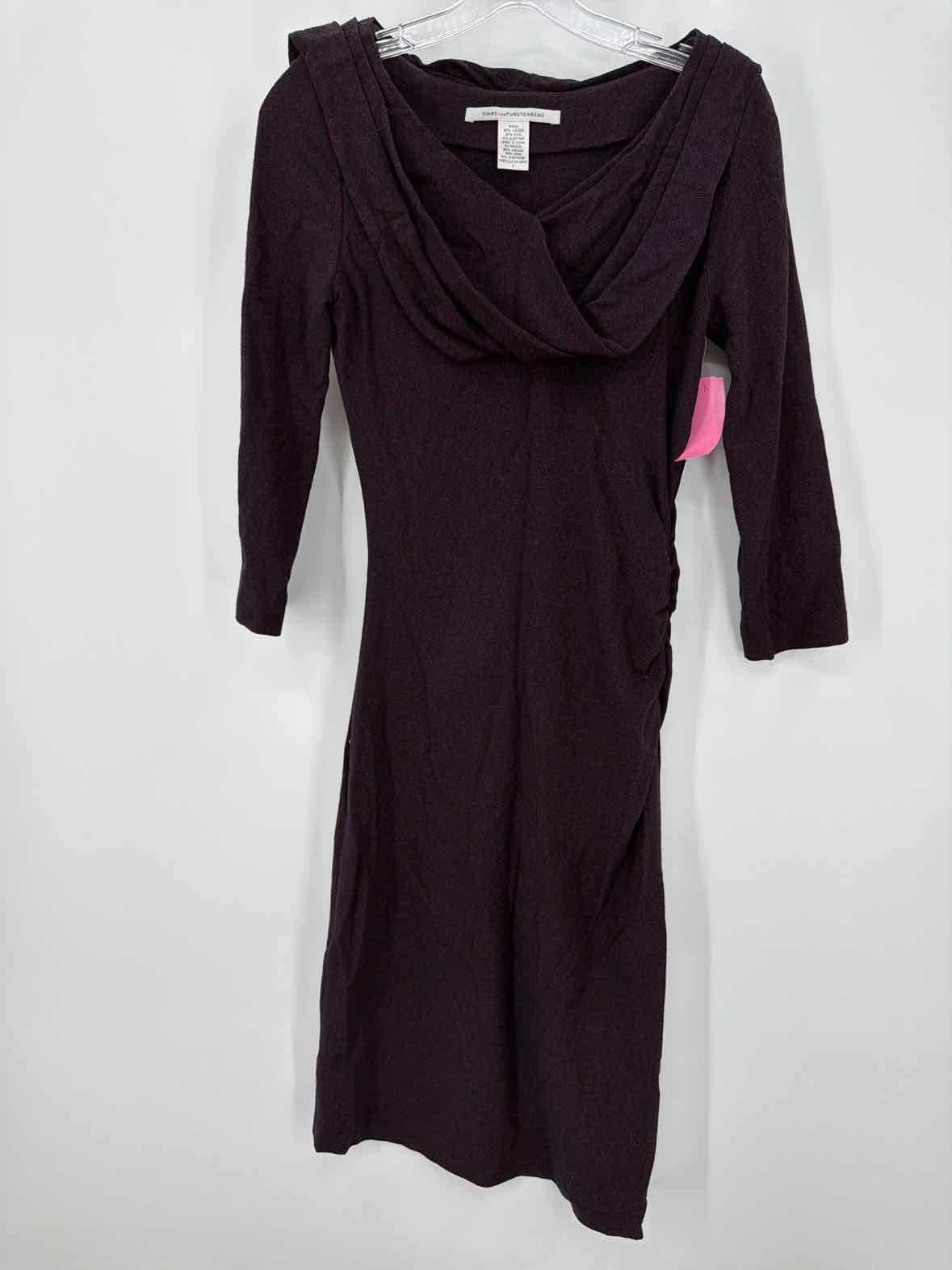Pre-Owned Diane Von Furstenberg Purple Size 0 Short Long Sleeve Dress | True Fashionistas.