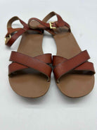 Pre-Owned J Crew Brown Size 8 Strappy Sandals | True Fashionistas.