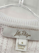 Lilly Pulitzer White Size Small Cable Knit Short Sleeve Sweater | True Fashionistas.