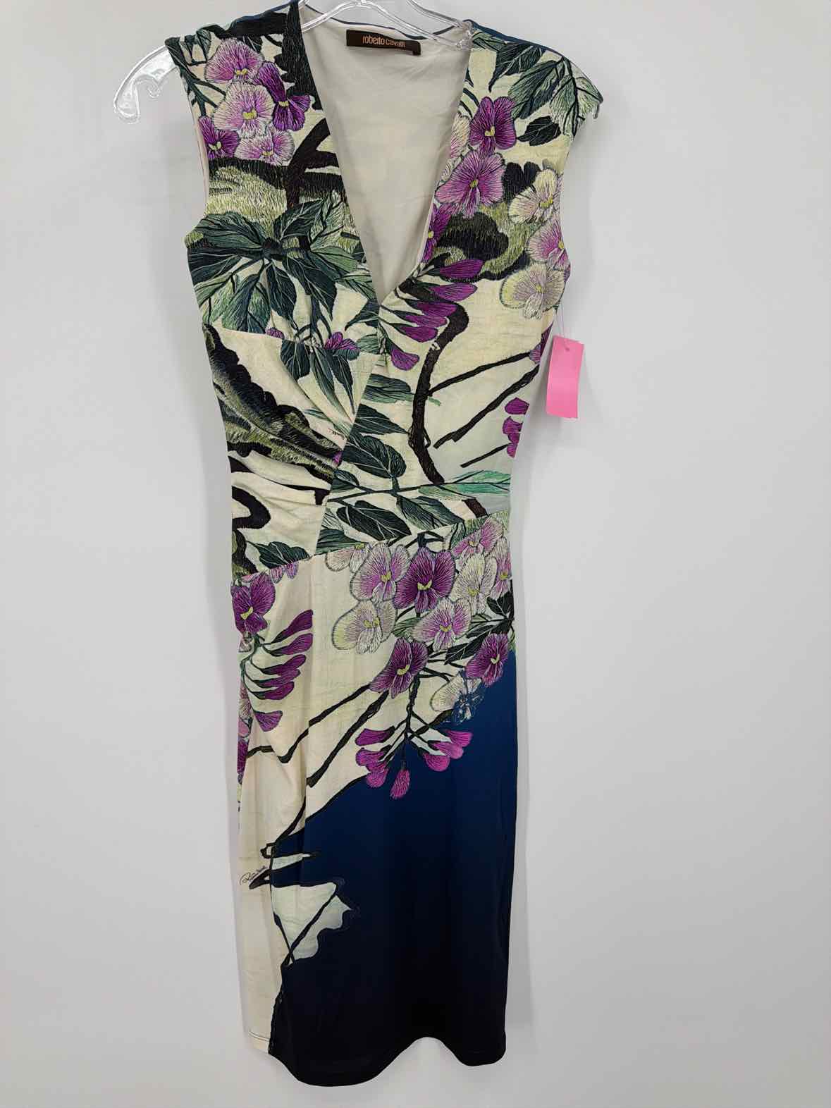 Pre-Owned Roberto Cavalli Ivory Size 38 Short Sleeveless Dress | True Fashionistas.