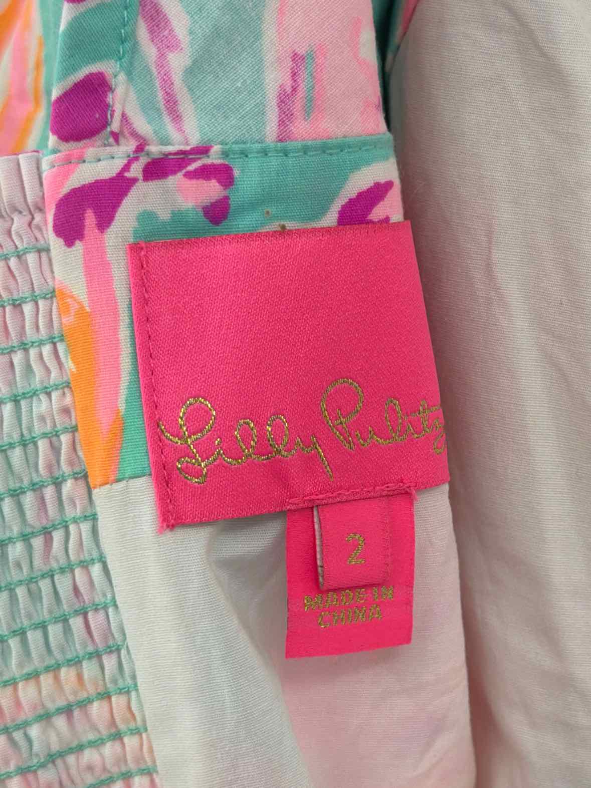Pre-Owned Lilly Pulitzer Pink Size 2 Short Short Sleeve Dress | True Fashionistas.