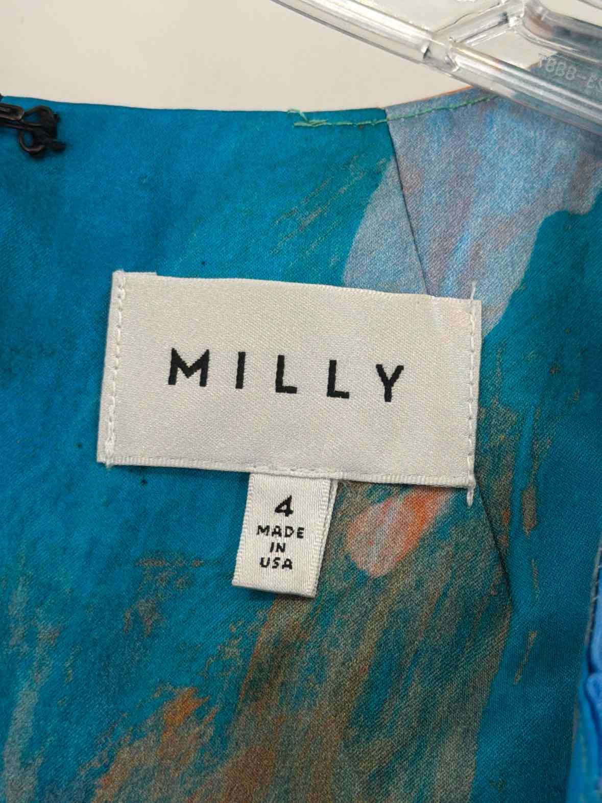 Pre-Owned Milly Blue Size 4 Short Sleeveless Dress | True Fashionistas.