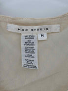 Pre-Owned Max Studio Ivory Size Medium Short Short Sleeve Dress | True Fashionistas.