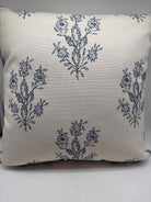 White & Blue Floral Pillow | True Fashionistas.