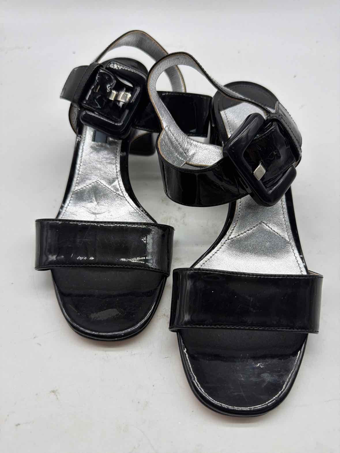 Pre-Owned Prada Black Size 6.5 Patent Leather Block Heel Heels | True Fashionistas.