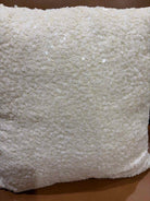 White Sequin Pillow | True Fashionistas.