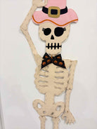 Pink Halloween Girl Skeleton Fabric Door Hanger | True Fashionistas.