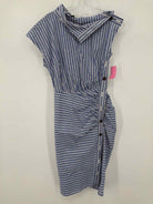 Pre-Owned Veronica Beard Blue Size 00 Stripe Short Sleeveless Dress | True Fashionistas.