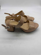 Pre-Owned Prada Tan Size 7 Patent Leather Block Heel Heels | True Fashionistas.