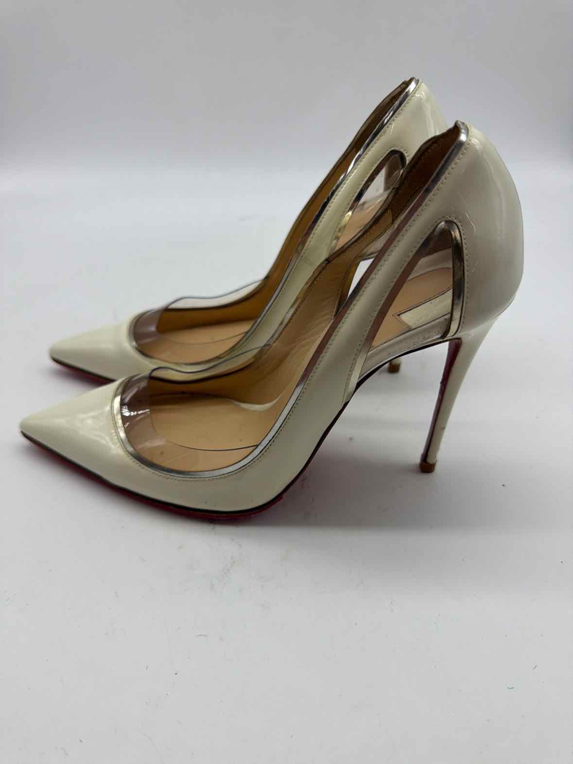 Pre-Owned Christian Louboutin Ivory Size 36.5 Pump Heels | True Fashionistas.
