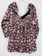 Pre-Owned For Love & Lemons Black Size Medium Floral Short Long Sleeve Dress | True Fashionistas.