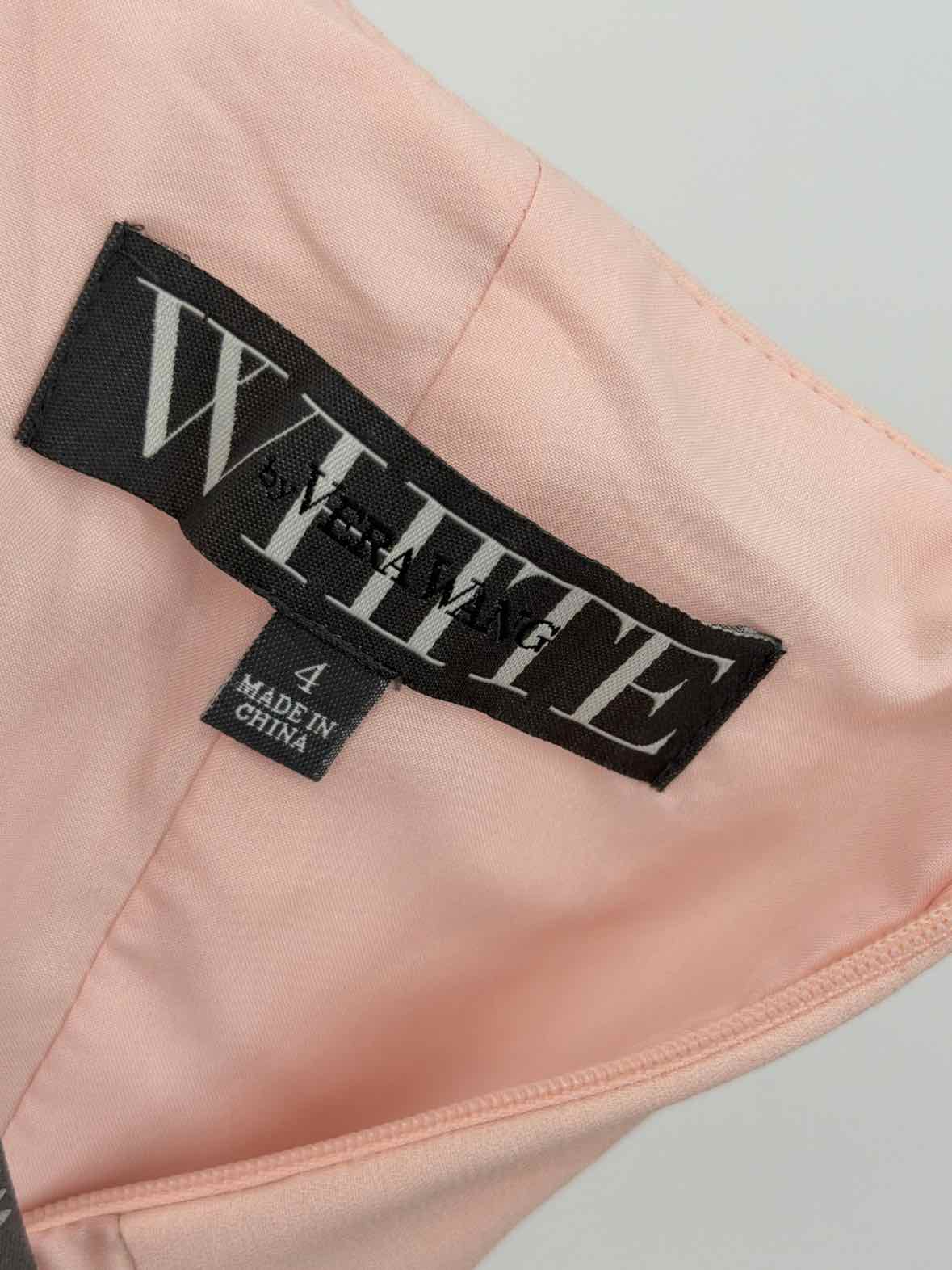 Pre-Owned White by Vera Wang Pink Size 4 Long Evening Gown | True Fashionistas.