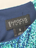 Pre-Owned En Focus Blue Size 8 Long Sleeveless Dress | True Fashionistas.