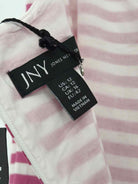 Pre-Owned JNY Pink Size 12 Stripe Short Sleeveless Dress | True Fashionistas.