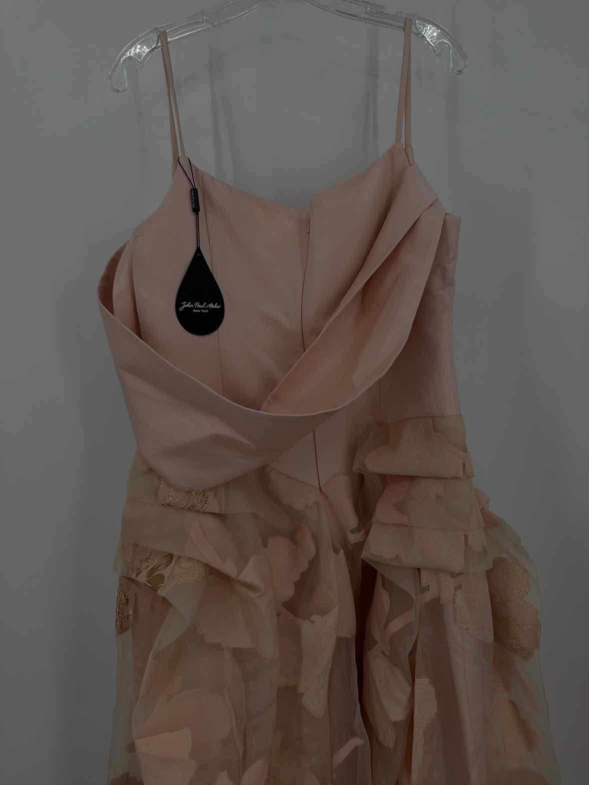 Pre-Owned John Paul Ataker Pink Size 46/12 Gown Long Evening Gown | True Fashionistas.
