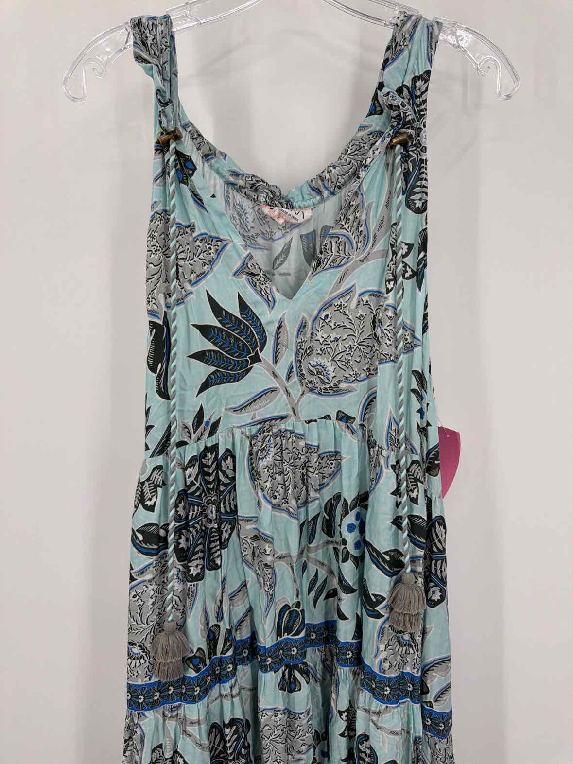 Pre-Owned Omika Blue Size Large Long Sleeveless Dress | True Fashionistas.