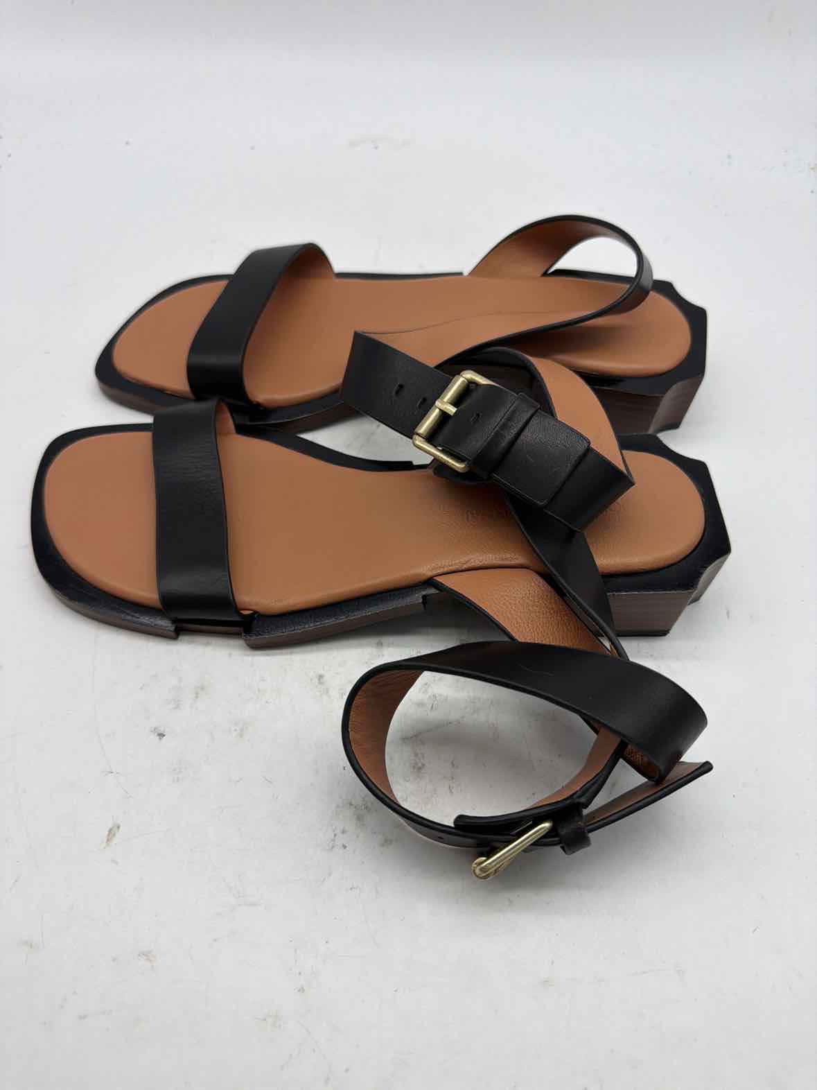 Pre-Owned Jonathan Simkhai Black Size 8 Strappy Sandals | True Fashionistas.