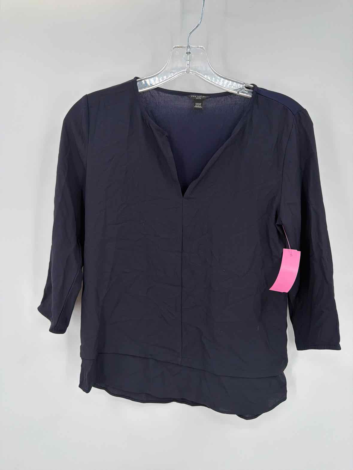 Pre-Owned Ann Taylor Navy Size XXS Blouse | True Fashionistas.