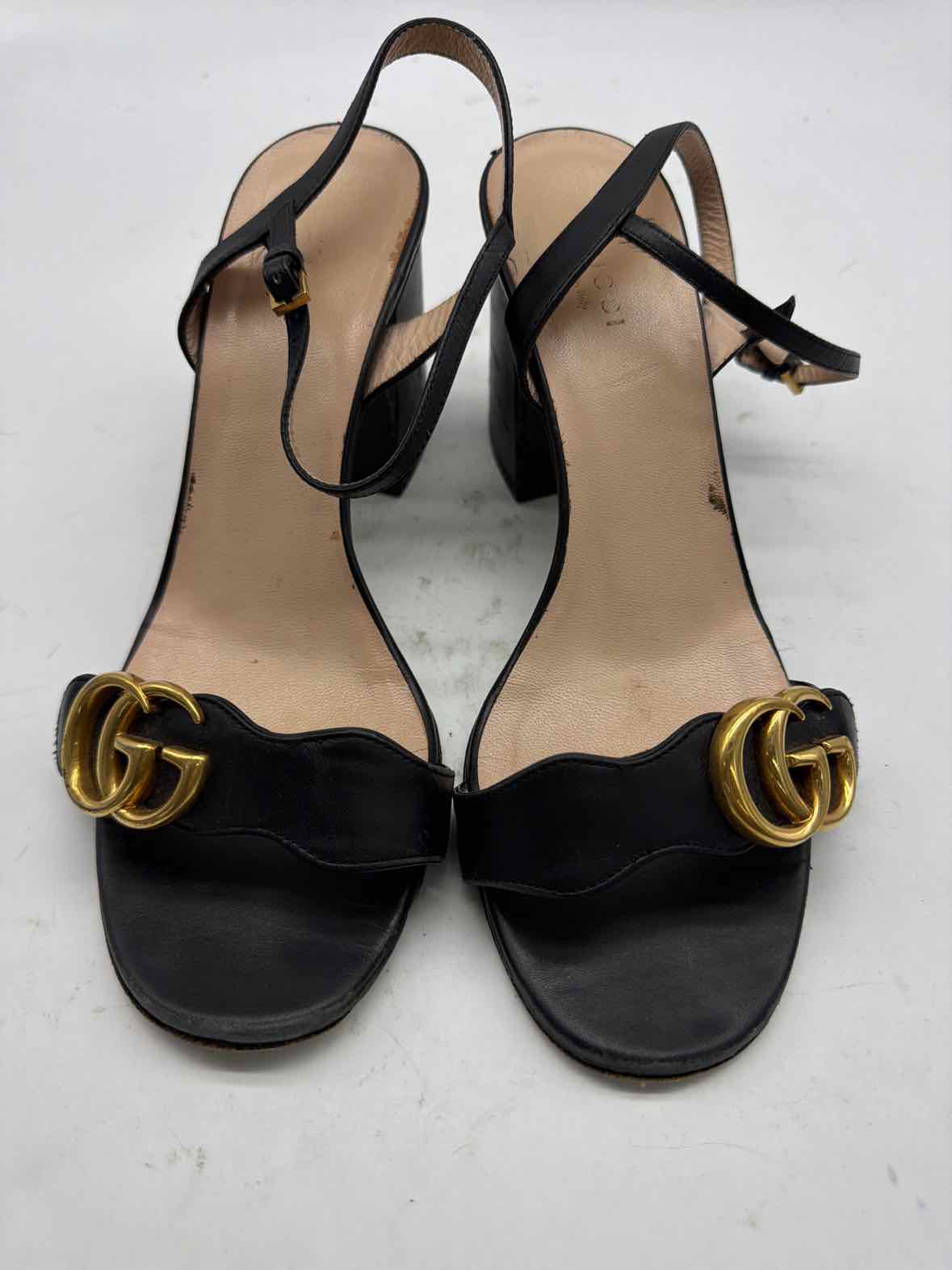 Pre-Owned Gucci Black Size 38 Block Heel Heels | True Fashionistas.